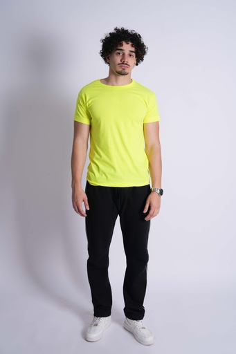T-SHIRT BASIQUE JAUNE FLUO