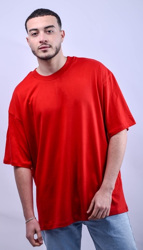 [TSO0001] T-SHIRT BASIQUE ROUGE OVERSIZE