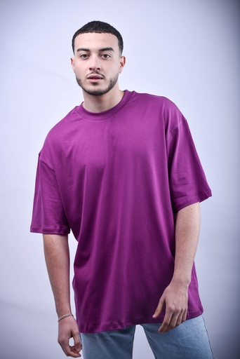 [TSO0002] T-SHIRT BASIQUE VIOLET OVERSIZE