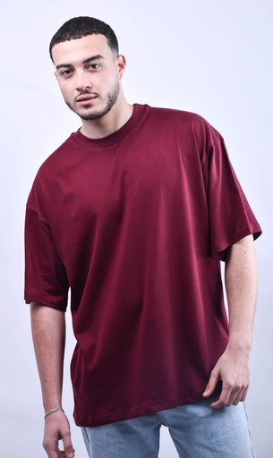 [TSO0004] T-SHIRT BASIQUE GRENAT OVERSIZE