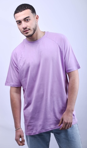 T-SHIRT BASIQUE MAUVE OVERSIZE