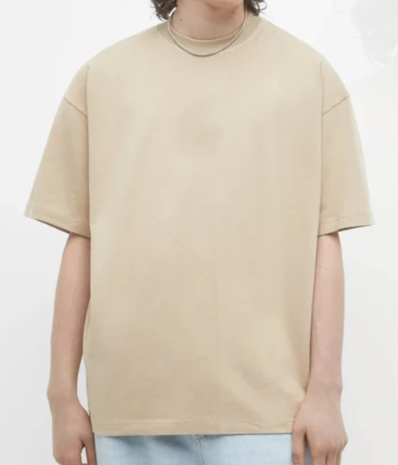 T-SHIRT PREMIUM BEIGE OVERSIZE BOXY